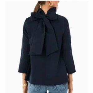 NEW Tuckernuck Navy faye Blouse Top women size L